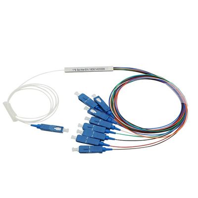 kwaliteit  Passive Mini 1x8 Fiber Optic PLC Splitter For Cable Television Test Equipment fabriek