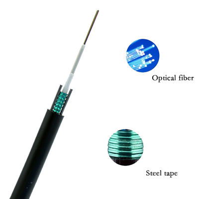 De openluchtvezel van de 2 Kern Gepantserde Kabel Optisch met MDPE-Schede 7.6mm Diameter