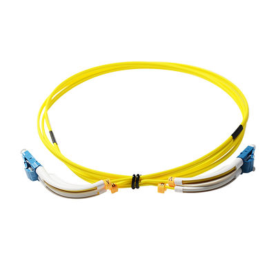 2.0mm 3.0mm de Kabel van het de Vezelflard van Sc LC met 90 Graad Flex Angled Boot