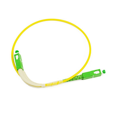 2.0mm 3.0mm de Kabel van het de Vezelflard van Sc LC met 90 Graad Flex Angled Boot
