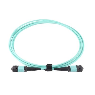 12 kern 24 het Koord van het de Kabelflard van de Kernvezel, het Flardkabel Om3 Om4 van Mtp Mpo voor Qsfp