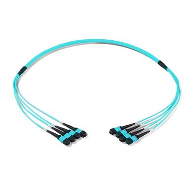 12 kern 24 het Koord van het de Kabelflard van de Kernvezel, het Flardkabel Om3 Om4 van Mtp Mpo voor Qsfp