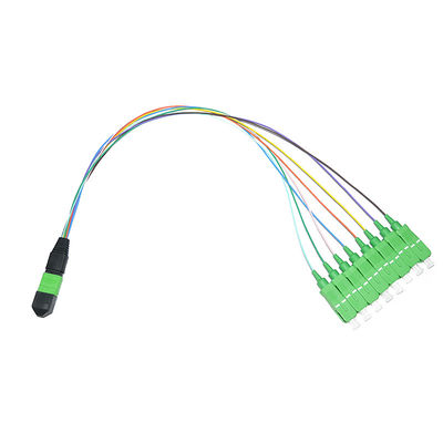 8 de Kabelassemblage MPO van de kern Kleurrijke Vezel aan de Doorbraak van Sc 0.9mm UPC van LC FC ST