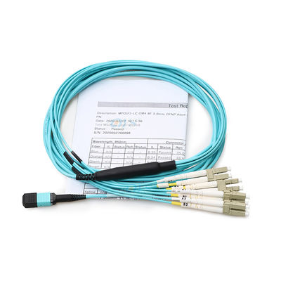 24 de Kabelassemblage van de kernvezel, MPO aan LC-Doorbraakkabel voor FTTH