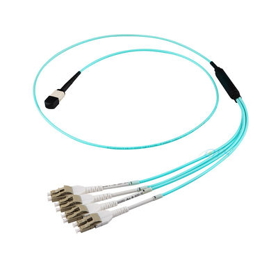 24 de Kabelassemblage van de kernvezel, MPO aan LC-Doorbraakkabel voor FTTH