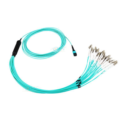 24 de Kabelassemblage van de kernvezel, MPO aan LC-Doorbraakkabel voor FTTH
