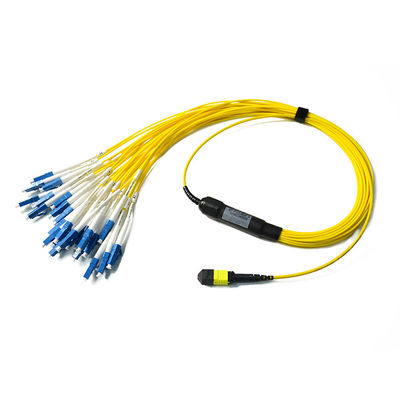 24 de Kabelassemblage van de kernvezel, MPO aan LC-Doorbraakkabel voor FTTH