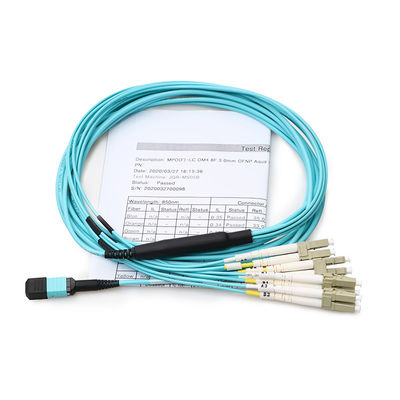 Aangepaste van de de Doorbraakkabel van MPO LC Fanout 8 Kern voor Data Center
