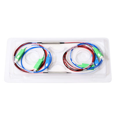 FTTH 3 de Optische Splitser van de Havensvezel Wdm 1310 1490 1550 Fwdm het Type van Staalbuis