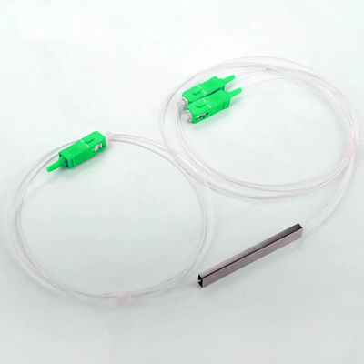 FTTH-Vezel het Optische PLC Splitsers1x2 van Micro- Type Staalbuis met Sc-Schakelaar