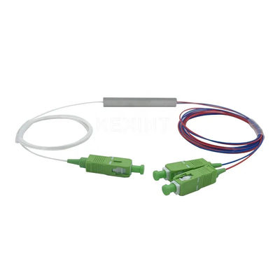 FTTH-Vezel het Optische PLC Splitsers1x2 van Micro- Type Staalbuis met Sc-Schakelaar