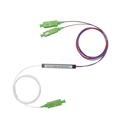 FTTH-Vezel het Optische PLC Splitsers1x2 van Micro- Type Staalbuis met Sc-Schakelaar