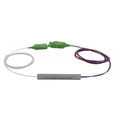 FTTH-Vezel het Optische PLC Splitsers1x2 van Micro- Type Staalbuis met Sc-Schakelaar