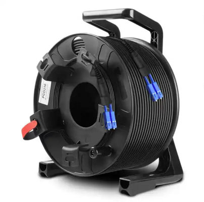 Zwarte buitenkabelrollers 300M 250M 200M 150M 100m LC tot LC Fiber Patch Cord Extension Cable Reel