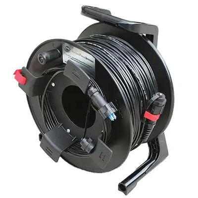 Zwarte buitenkabelrollers 300M 250M 200M 150M 100m LC tot LC Fiber Patch Cord Extension Cable Reel