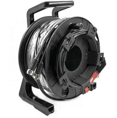 Zwarte buitenkabelrollers 300M 250M 200M 150M 100m LC tot LC Fiber Patch Cord Extension Cable Reel